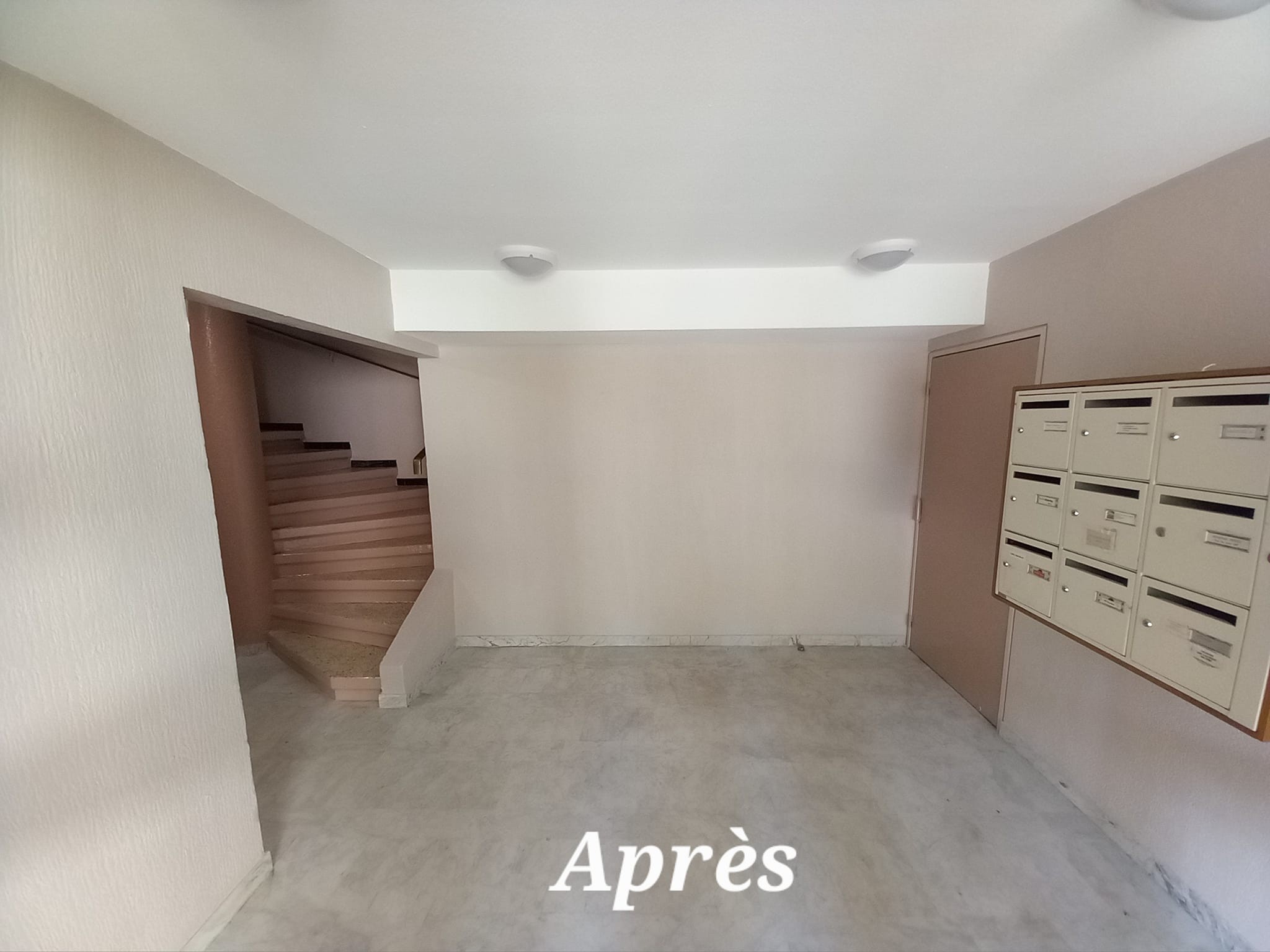 escalier après